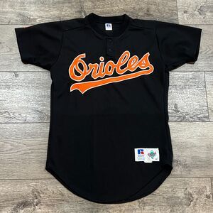 Vintage 90s Baltimore Orioles Russell Athletic Diamond Black Jersey 40 Medium